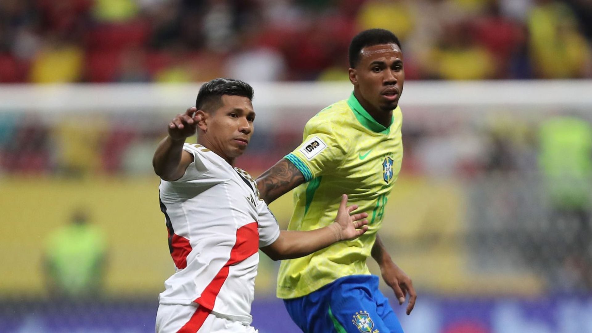 Edison Flores estuvo cerca de marcar el 1-0 en Perú vs Brasil por Eliminatorias 2026 - Créditos: Getty Images.