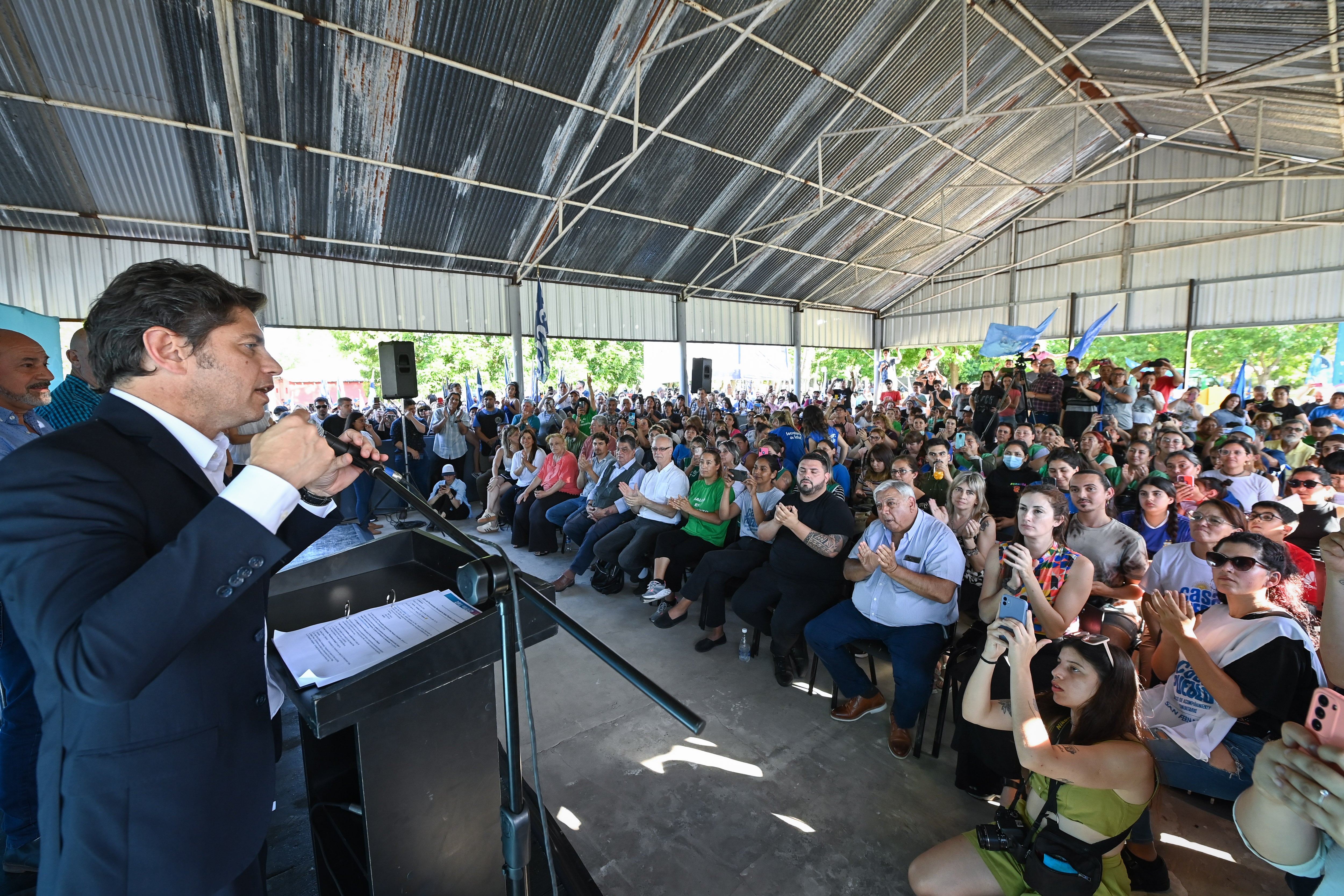 Axel Kicillof este martes en un acto en Ensenada