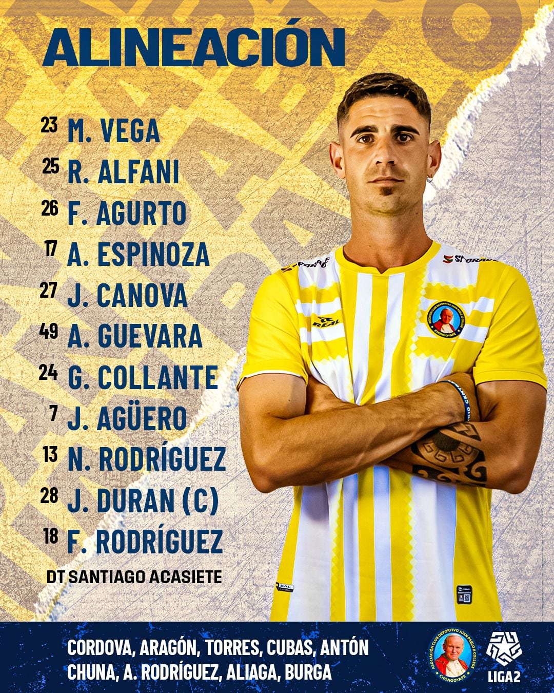 Alineación confirmada de Juan Pablo II