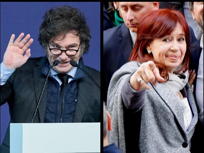 Javier Milei y Cristina Kirchner