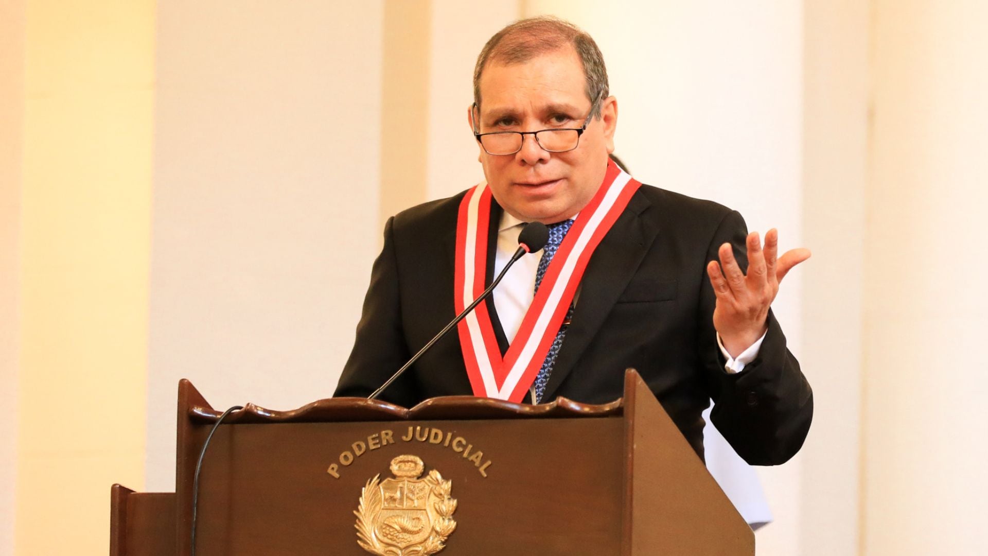 Presidente de Poder Judicial y de la Sala Plena de la Corte Suprema, Javier Arévalo. Foto: Poder Judicial