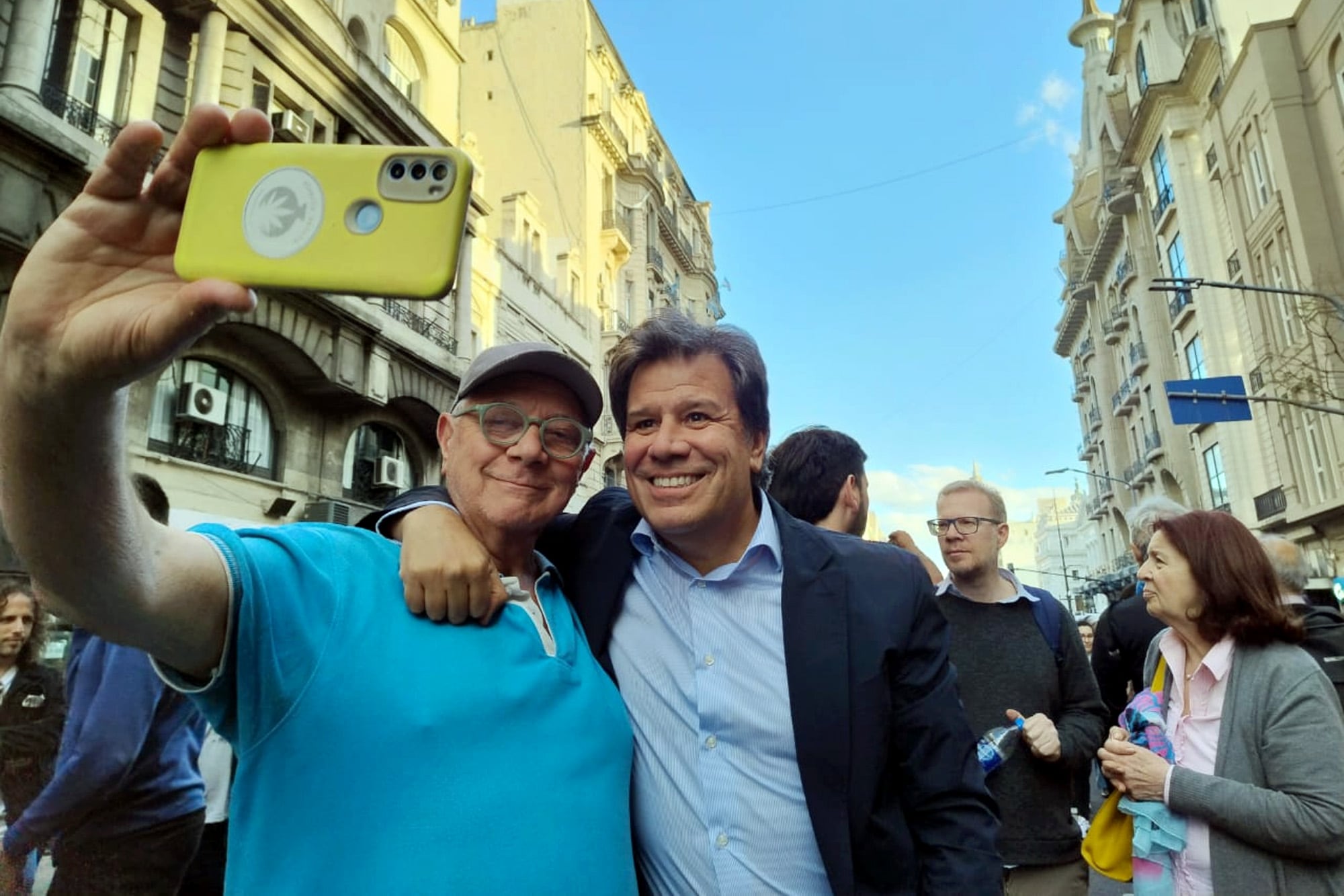 Facundo Manes en la marcha universitaria en el Congreso de la Nación