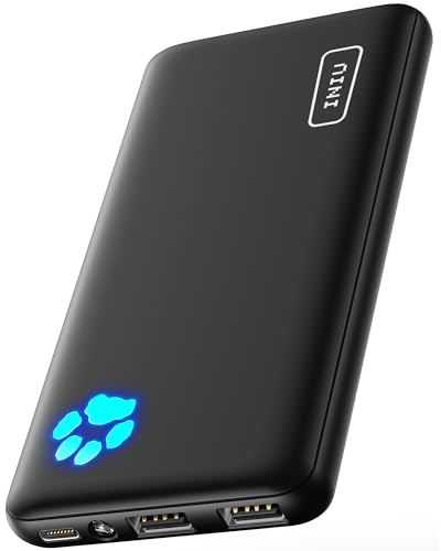 INIU Power Bank, Slimmest USB C Triple 3A de Alta Velocidad 10000mAh