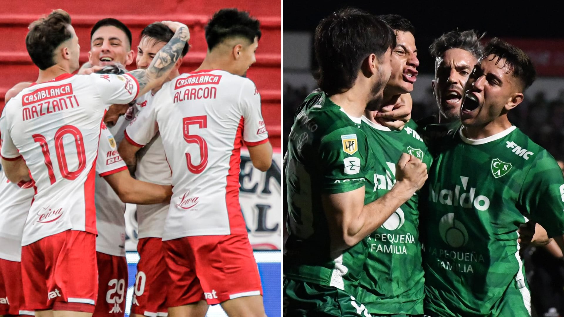 Festejo de gol Huracán Sarmiento