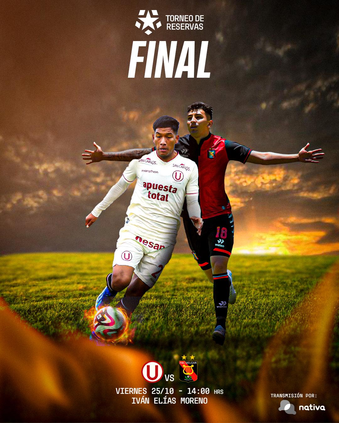 Universitario enfrenta a Melgar por la final de Torneo de Reservas 2024. Crédito: Liga 1