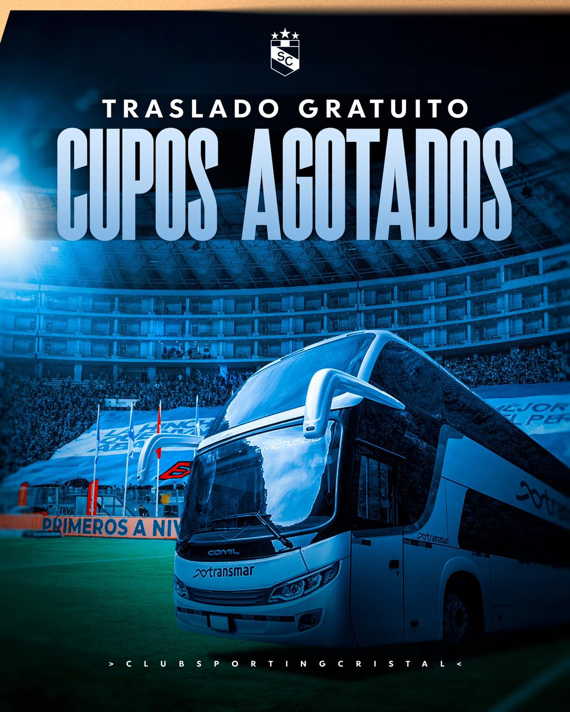 Sporting Cristal puso buses para que sus hinchas puedan trasladarse al estadio ante la falta de transporte público por el paro.