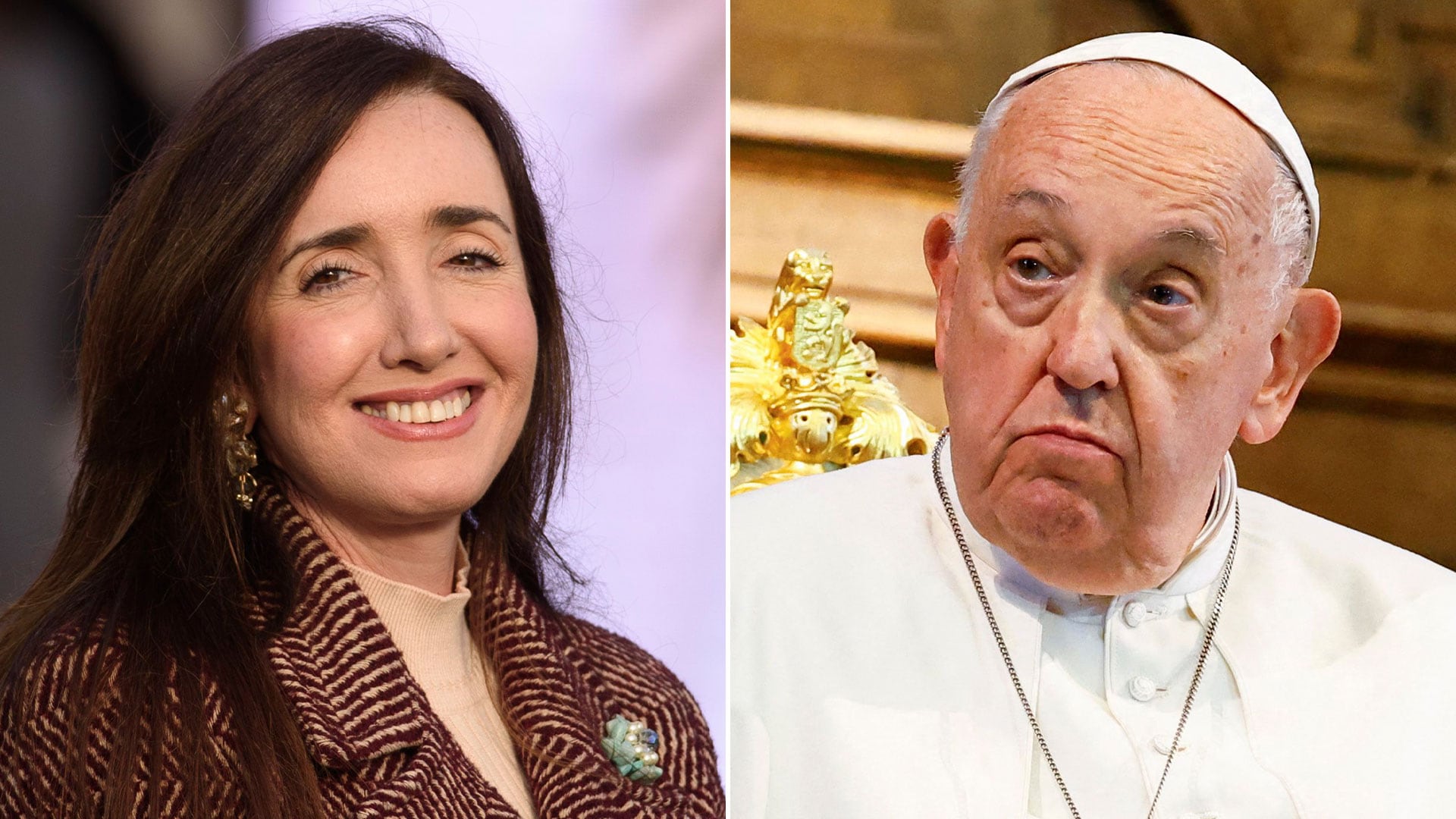 Victoria Villarruel y el papa Francisco