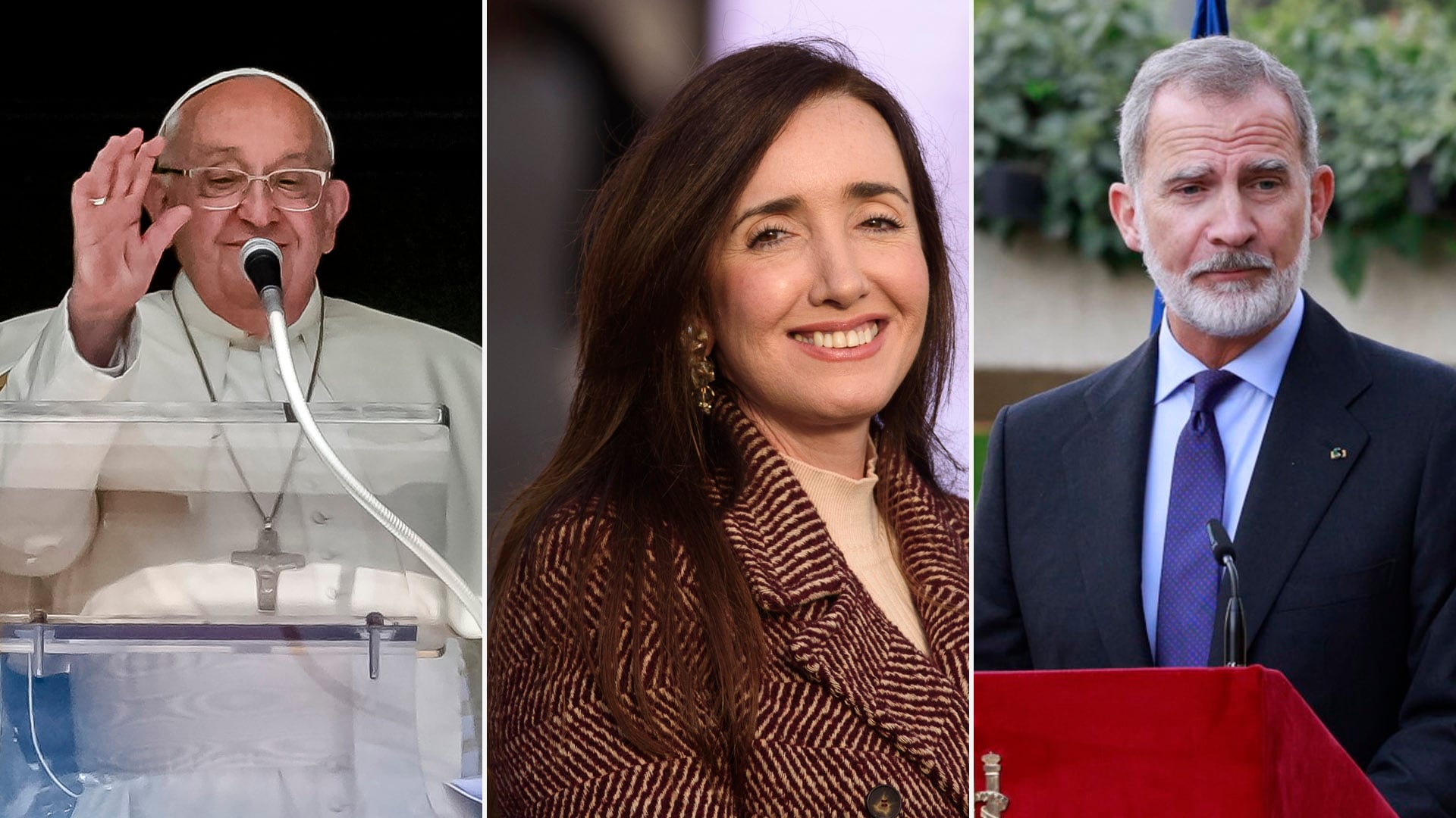 Papa Francisco, Victoria Villarruel, rey Felipe VI