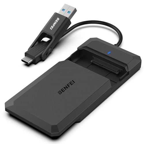 BENFEI Carcasa Disco Duro 2,5", USB C/A a Sata para SSD USB 3.0 a SATA de 2.5 Pulgadas (optimizado para SSD, Compatible con UASP SATA III)