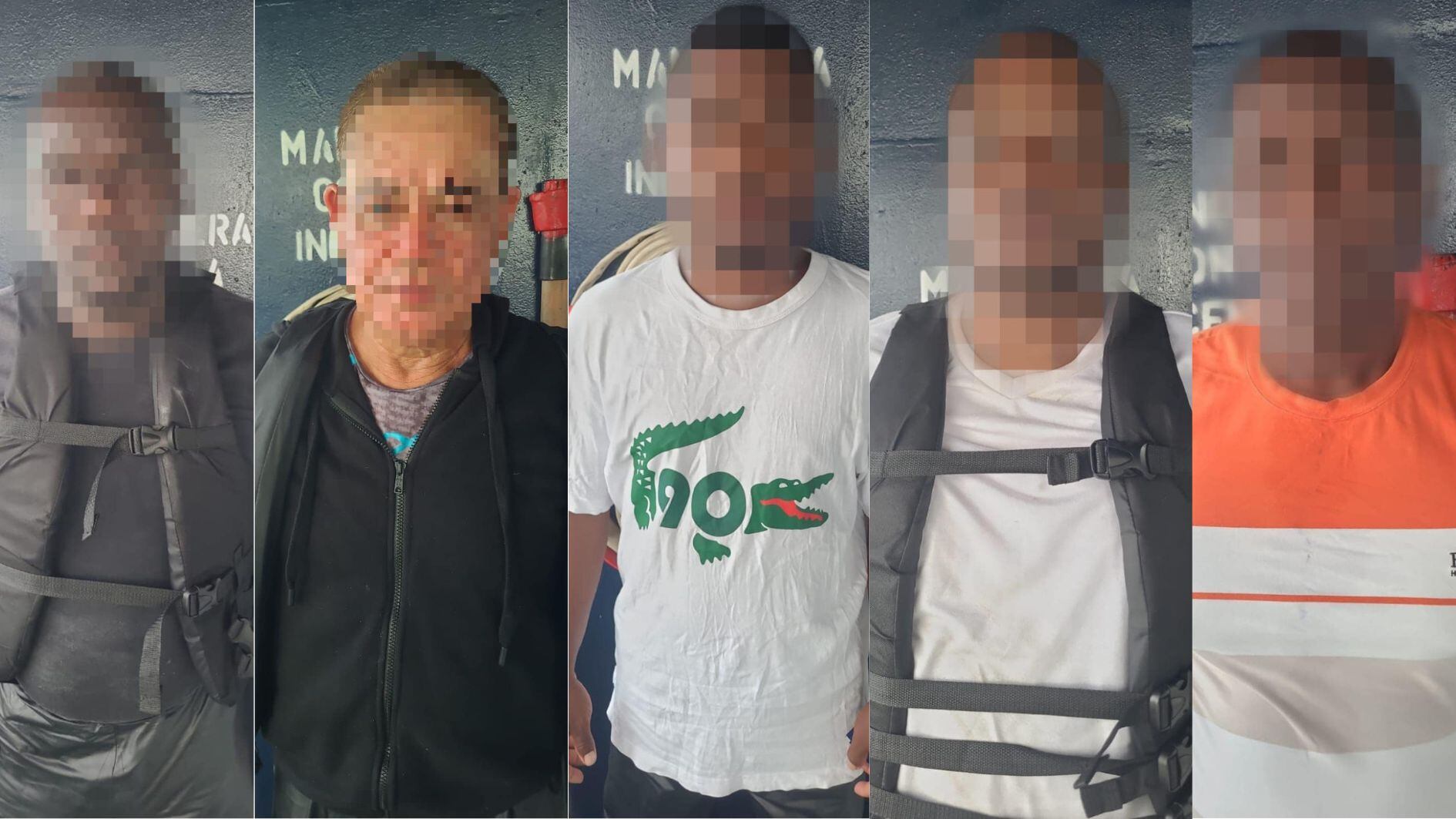 En el Caribe hondureño, cinco ciudadanos colombianos fueron capturados mientras transportaban una lancha con posible cocaína - crédito Fuerza Naval de Honduras/Facebook