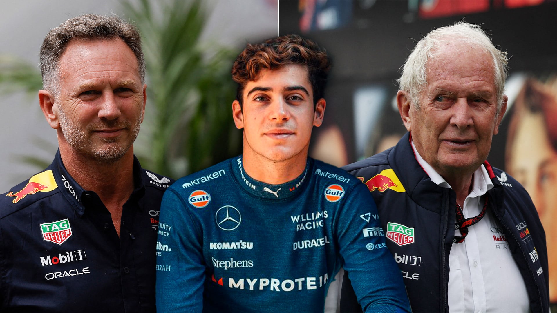 ¿Franco Colapinto a Red Bull? Las estrategias que tejen los hombres fuertes de la escudería, como Chris Horner y Helmut Marko (REUTERS)