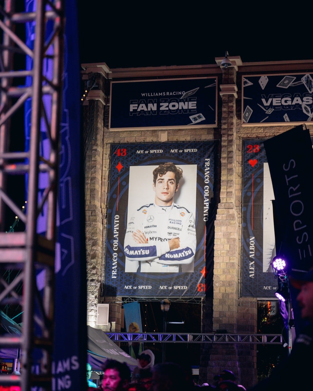 El fan zone de Williams Racing en Las Vegas (Foto/Instagram: @williamsracing)