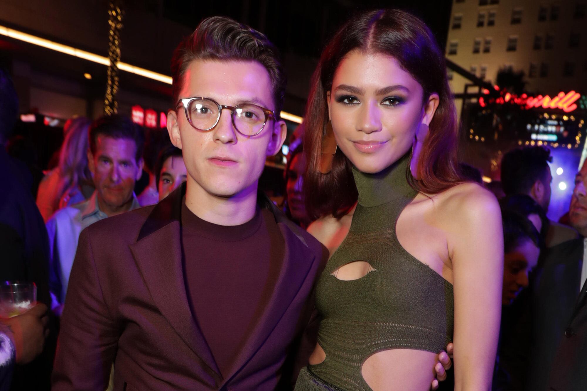 Tom Holland y Zendaya en la premiere de Spider-Man: Far From Home, en 2019