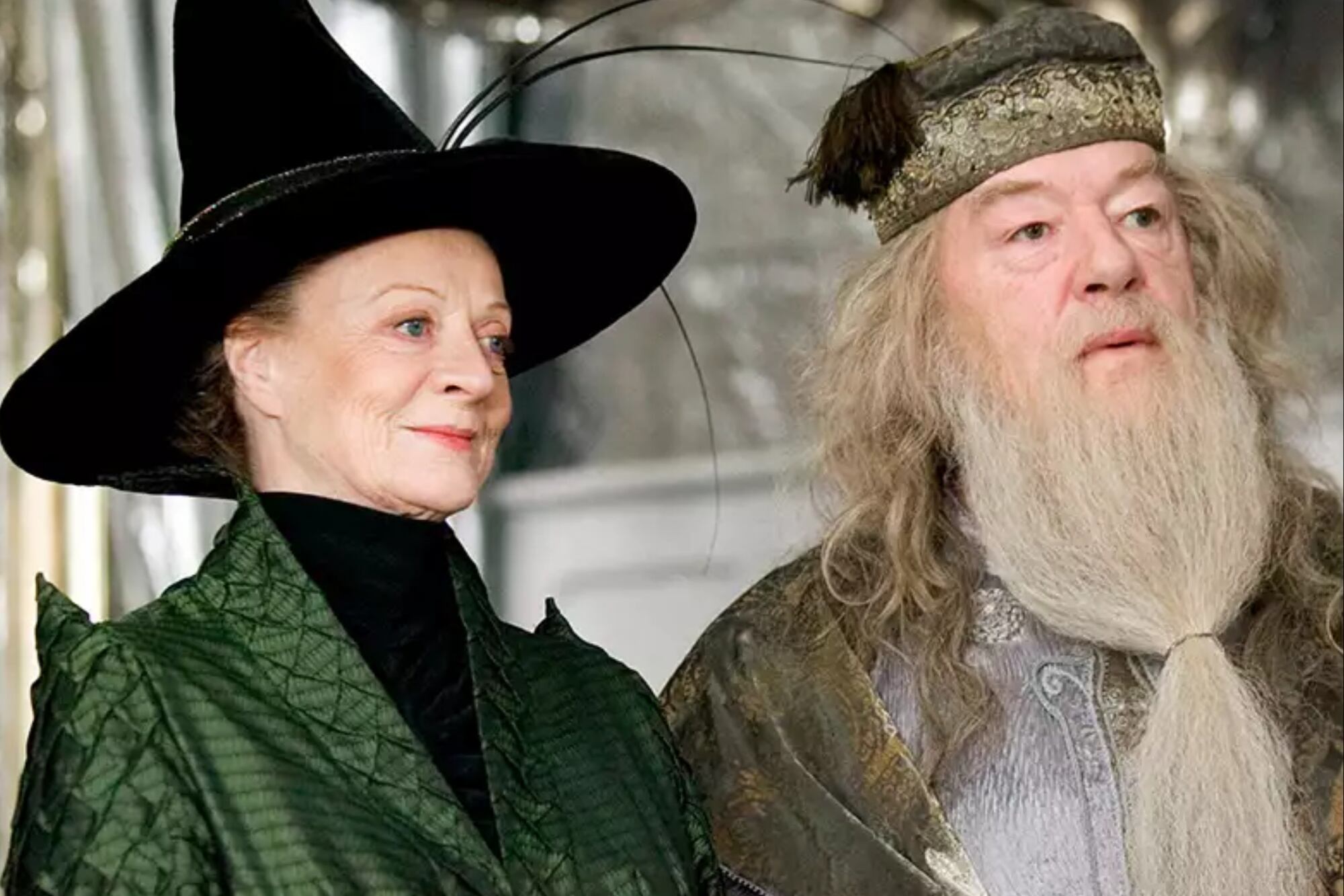 La impactante coincidencia entre la muerte de Maggie Smith y la de Michael Gambon, Dumbledor y la profesora Mcgonagall de Harry Potter (Captura: Warner Bros)