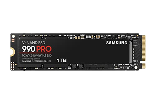 SAMSUNG Unidad de estado sólido 990 Pro M.2 1000 GB PCI Express 4.0 V-NAND MLC NVMe, negro, MZ-V9P1T0BW