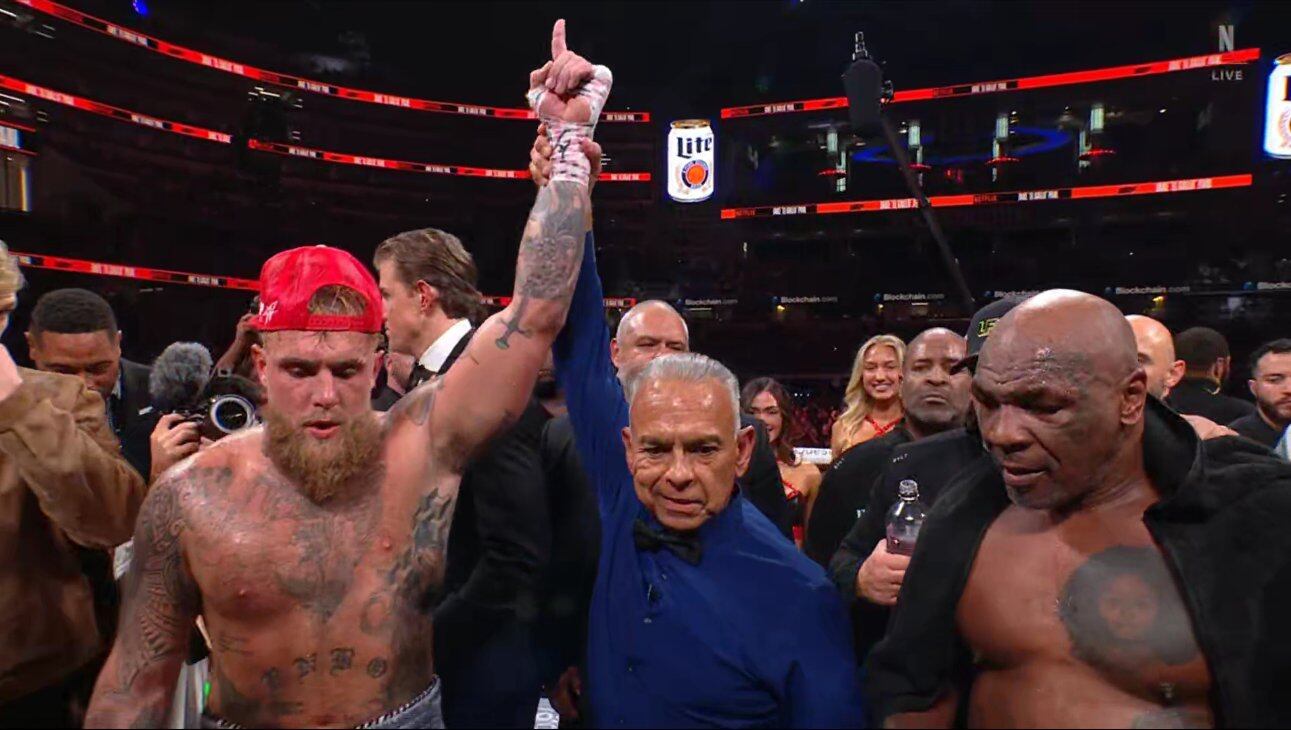 Jake Paul le ganó a Mike Tyson en su vuelta al boxeo