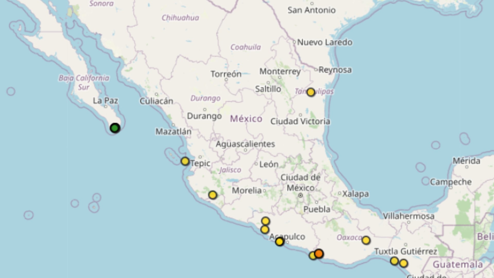 Sismos de hoy 28 de octubre en México (Captura de pantalla SSN)