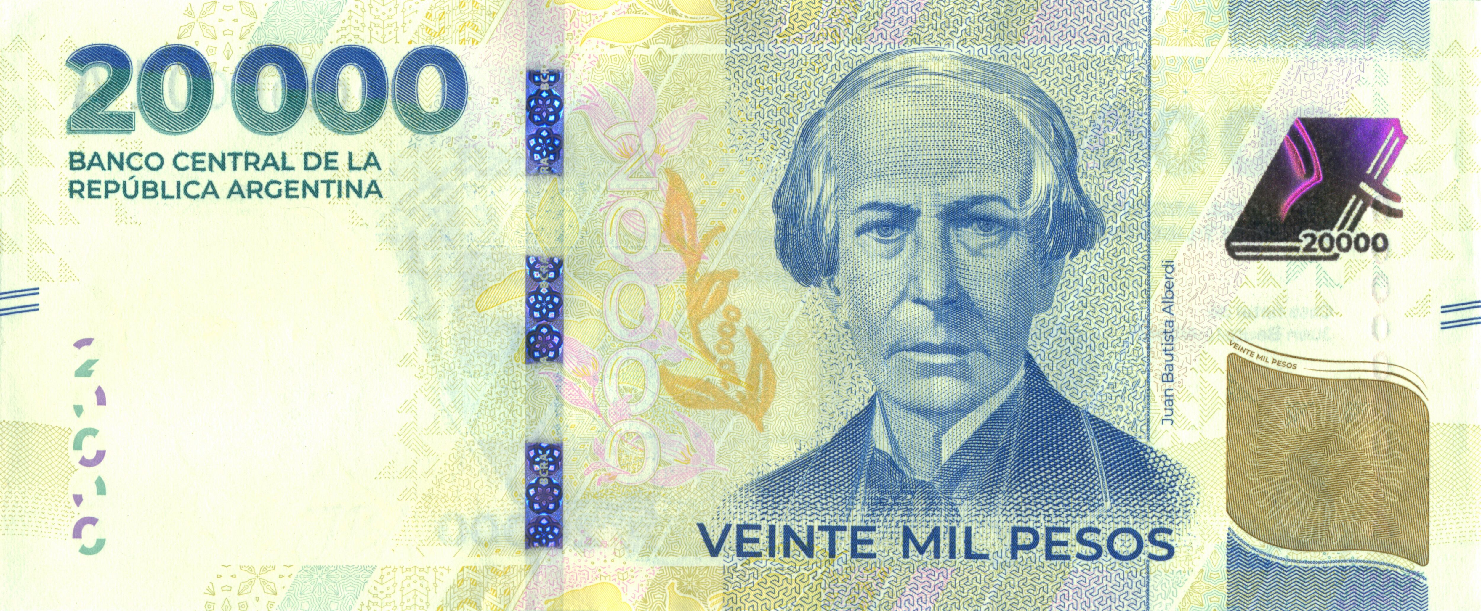 Nuevo billete de $20.000